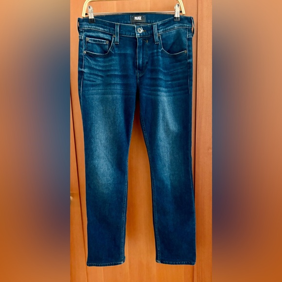 PAIGE Transcend Federal Unisex Stretch Slim Leg Denim in Hartweg